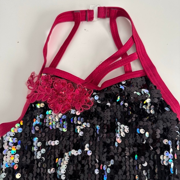 Weissman Dance Costume. Sequined Bodice With Feather Bustle. Worn Once. Small - Picture 3 of 8